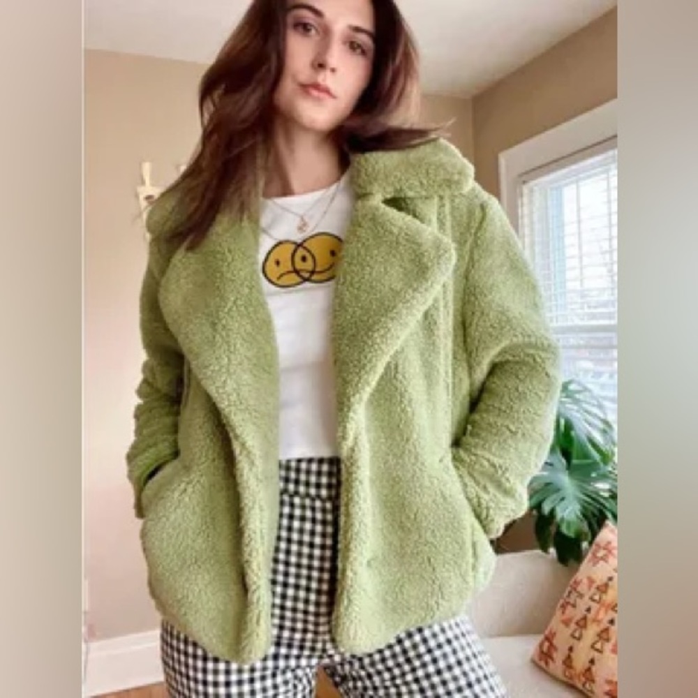 Free People Joplin Cosy Jacket In Sweet Pistachio - Picture 5 of 13